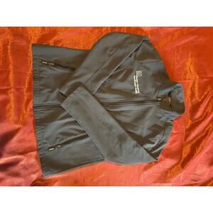 Core365 Jacket Womens L Fleece Lined Softshell Full Zip Black Embroidered Logo